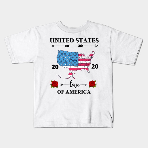 UNITED STATES OF AMERICA Kids T-Shirt by Grishman4u